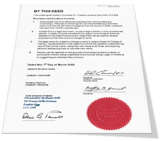 Certified Copy of Property Deed